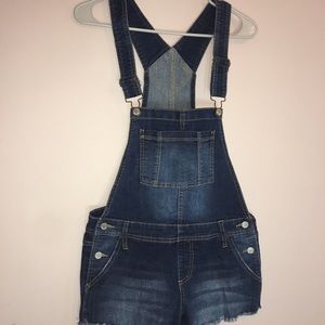 Short jean overalls